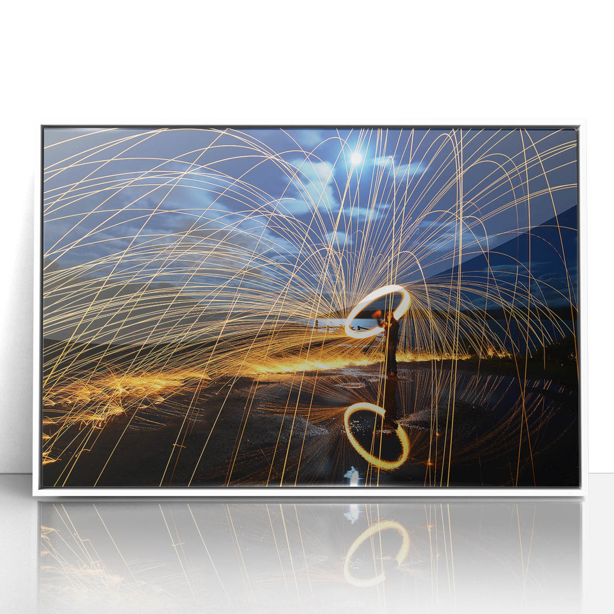 Fiery Expression in Motion – Modern Emotive Figure Wall Art