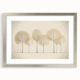 Dining Room Wall Art - Minimalist Gold Tree Contemporary Print