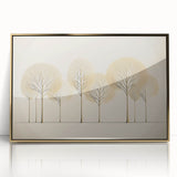 Dining Room Wall Art - Minimalist Gold Tree Contemporary Print