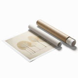 Dining Room Wall Art - Minimalist Gold Tree Contemporary Print