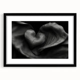 Modern Monochrome Heart – Abstract Living Room Wall Art