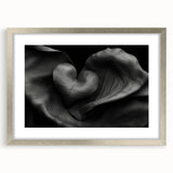 Modern Monochrome Heart – Abstract Living Room Wall Art
