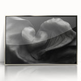 Modern Monochrome Heart – Abstract Living Room Wall Art
