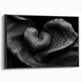Modern Monochrome Heart – Abstract Living Room Wall Art