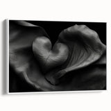 Modern Monochrome Heart – Abstract Living Room Wall Art
