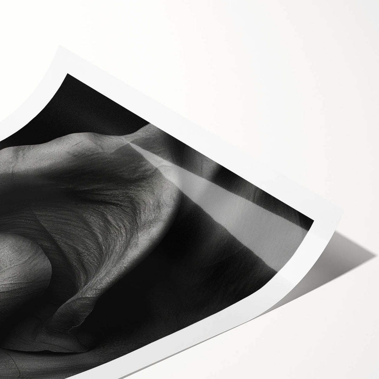 Modern Monochrome Heart – Abstract Living Room Wall Art