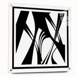 Black and White Office Wall Art – Abstract Geometric Corporate Decor