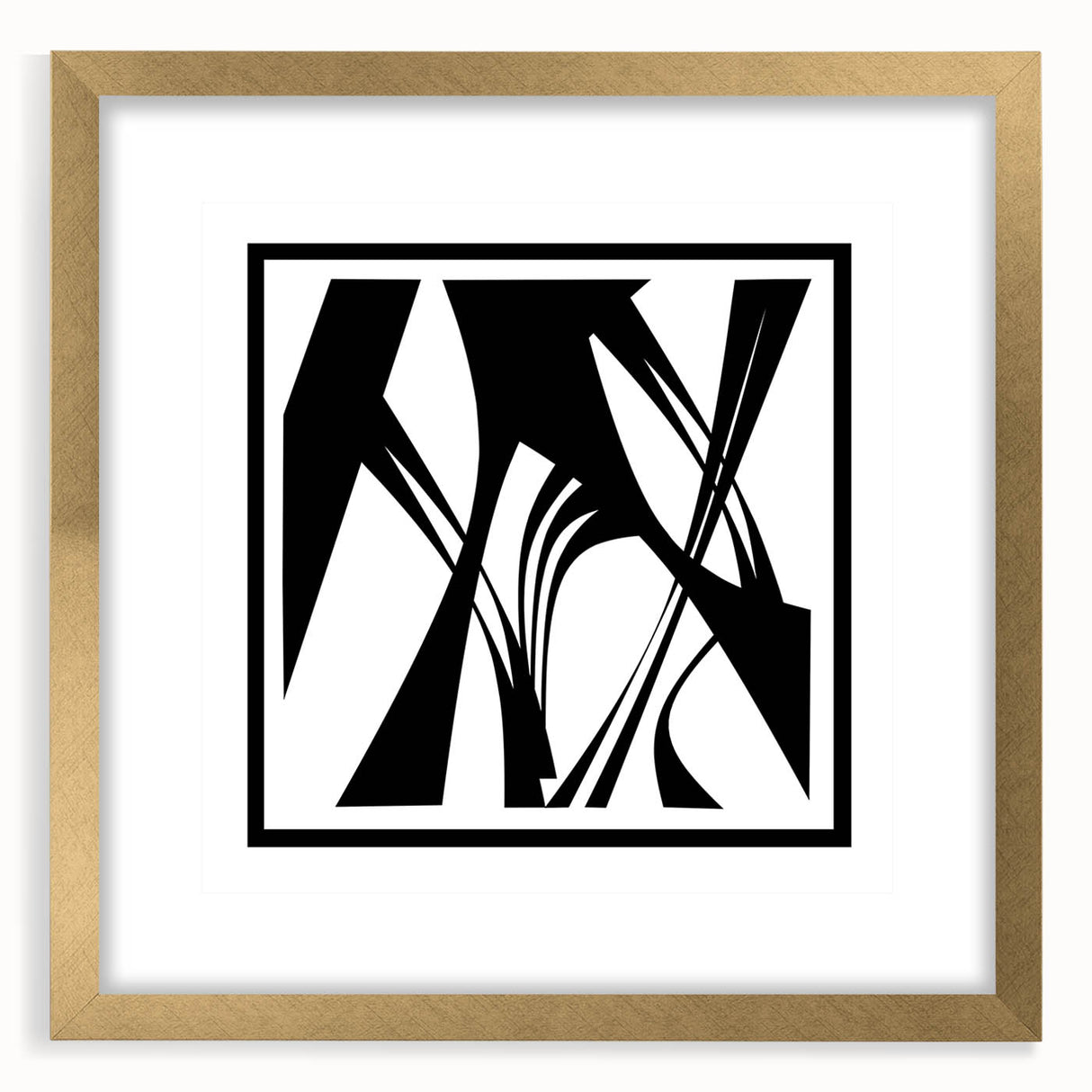 Black and White Office Wall Art – Abstract Geometric Corporate Decor