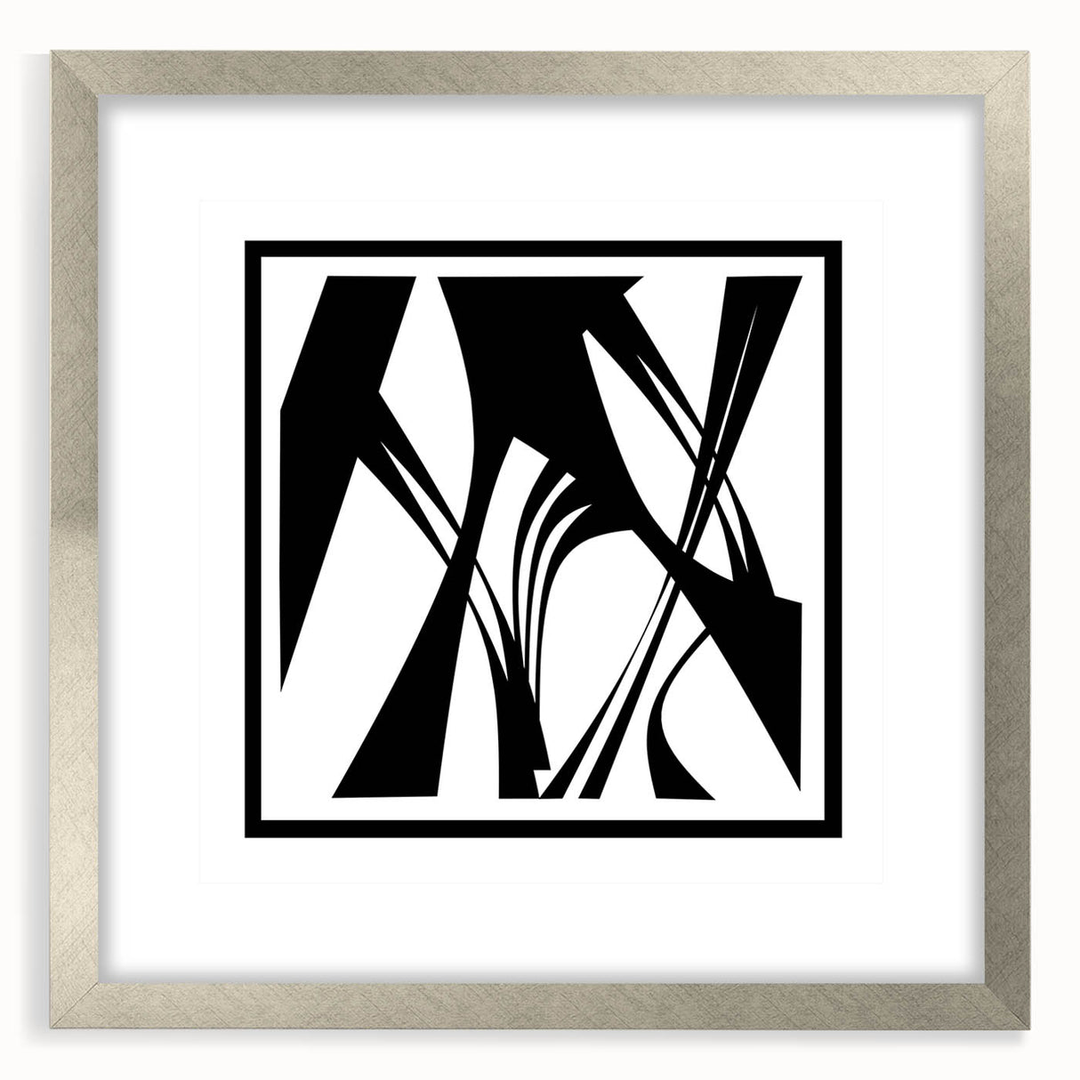Black and White Office Wall Art – Abstract Geometric Corporate Decor