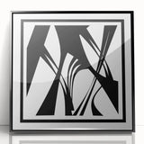 Black and White Office Wall Art – Abstract Geometric Corporate Decor