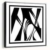 Black and White Office Wall Art – Abstract Geometric Corporate Decor