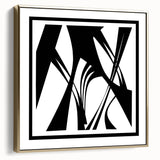 Black and White Office Wall Art – Abstract Geometric Corporate Decor