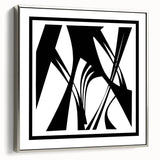 Black and White Office Wall Art – Abstract Geometric Corporate Decor