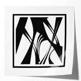 Black and White Office Wall Art – Abstract Geometric Corporate Decor