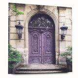 Acrylic print of a French door architecture design in grayscale, suitable for bedroom or dining room art.