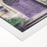 Art deco poster featuring an ornate French door design in monochrome, on rolled canvas, suitable for dining room wall art.
