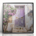 Large abstract wall art featuring a Greek door design on a black acrylic framed print, suitable for modern art wall decor.