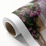 Art deco poster of a Greek door architecture on rolled canvas, in muted beige and white, suitable for nursery wall art.