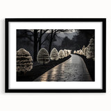 Extra large abstract art print with vibrant, textured colors on a framed canvas, ideal for living room decor.