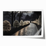 Extra large rolled print of a minimalist floral design in muted gray tones, ideal for art wall dining room or bathroom.