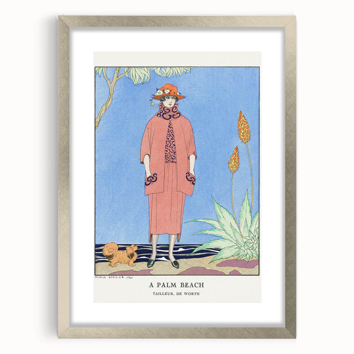 Art Deco Palm Beach Scene – Elegant 1920s Fashion Wall Art Print