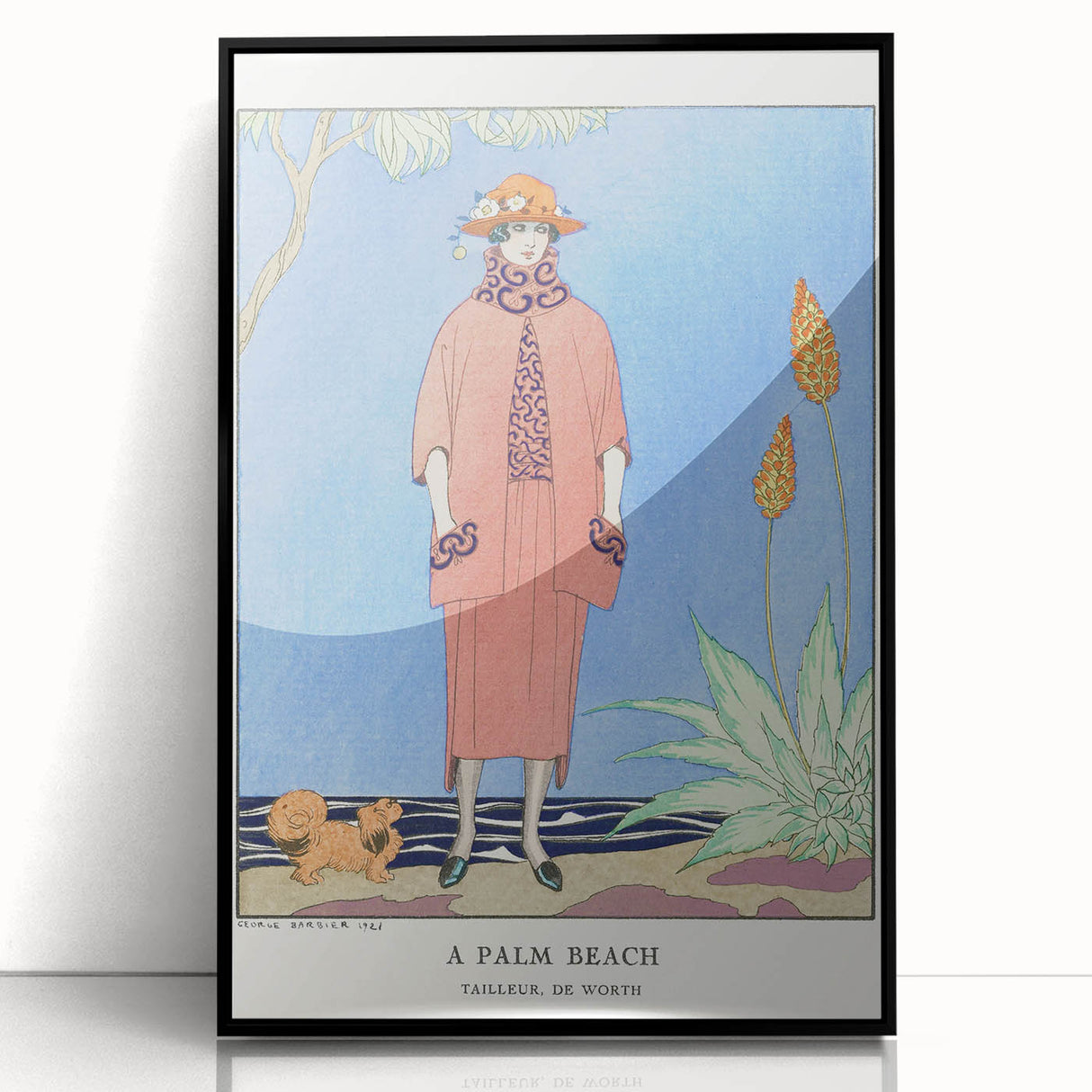 Art Deco Palm Beach Scene – Elegant 1920s Fashion Wall Art Print