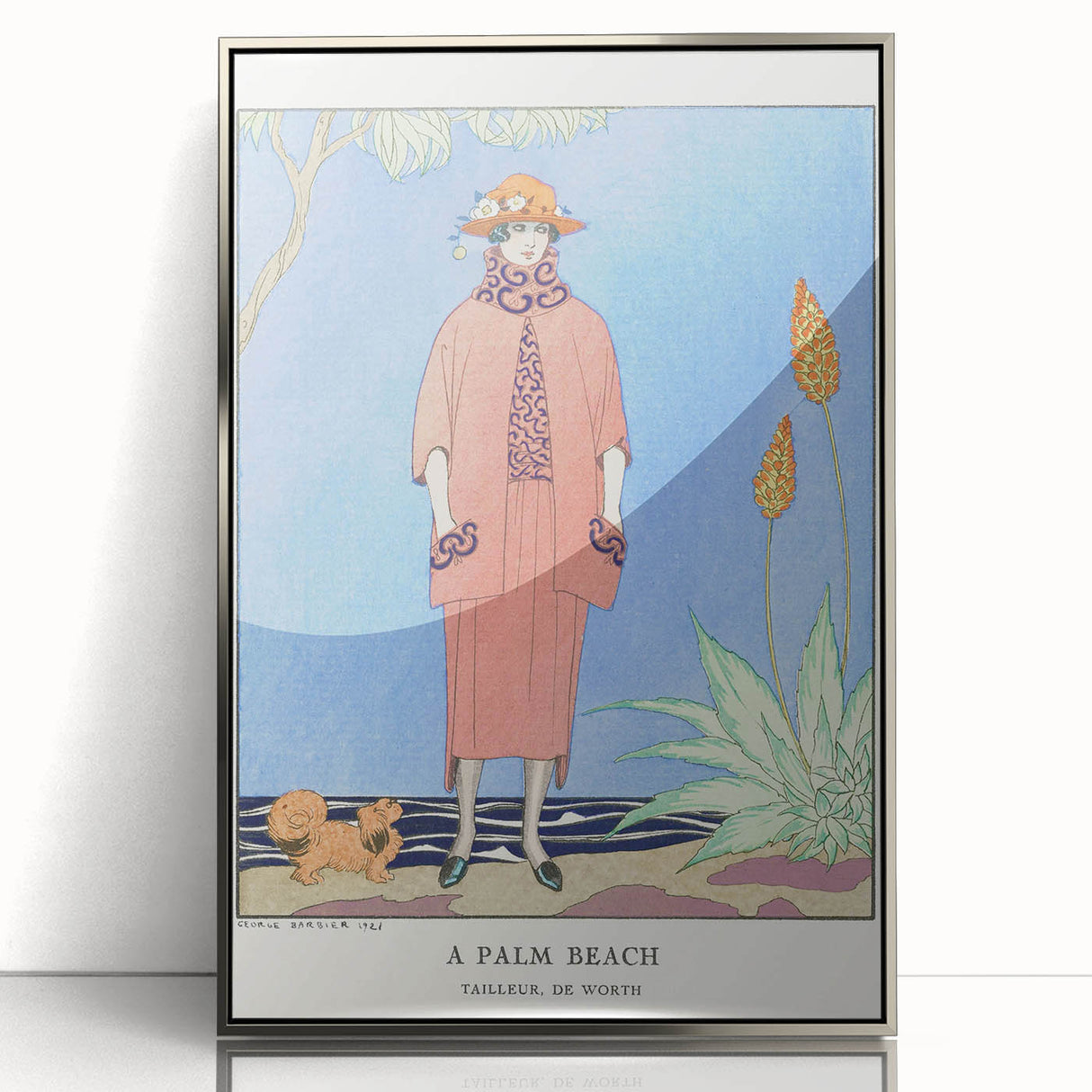 Art Deco Palm Beach Scene – Elegant 1920s Fashion Wall Art Print