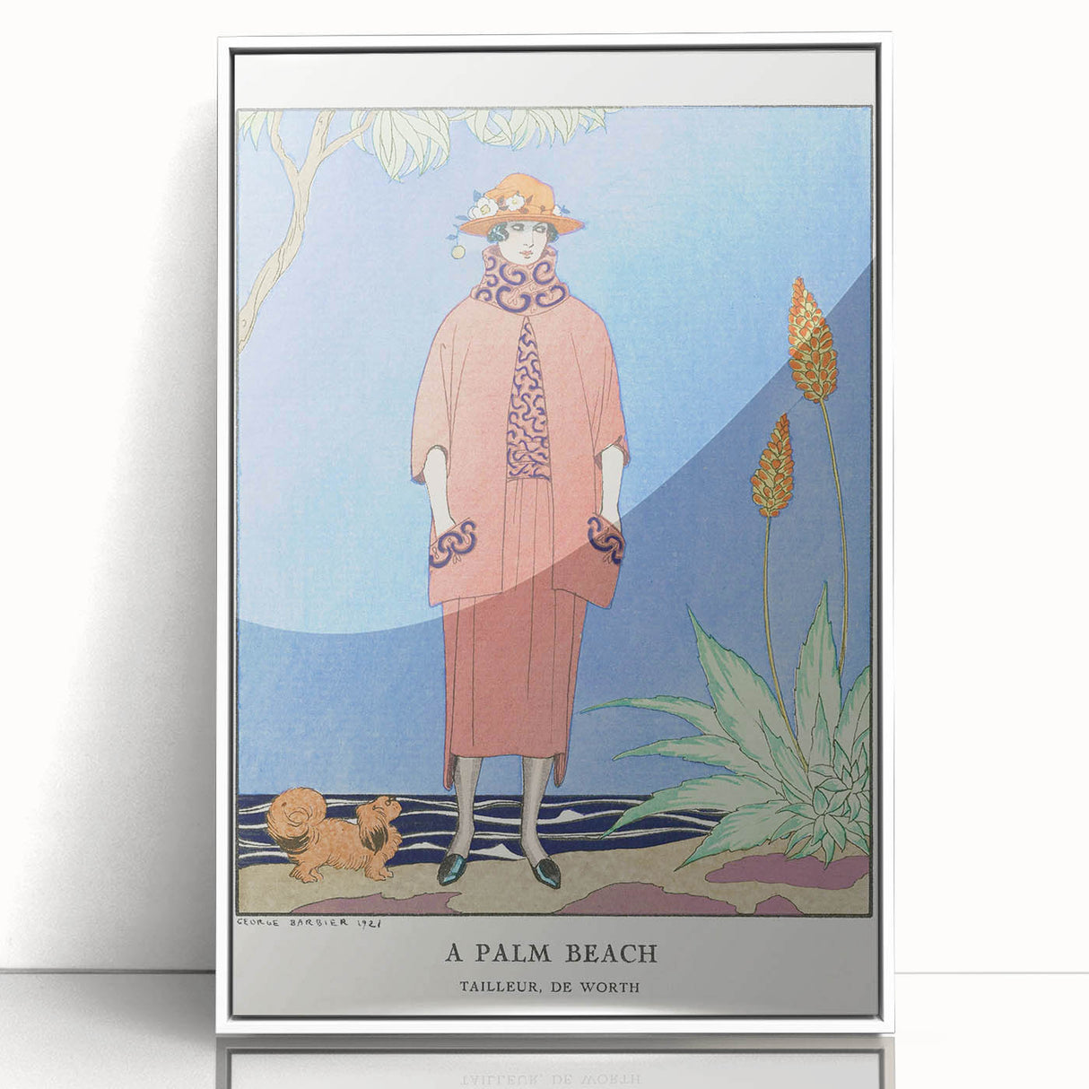 Art Deco Palm Beach Scene – Elegant 1920s Fashion Wall Art Print