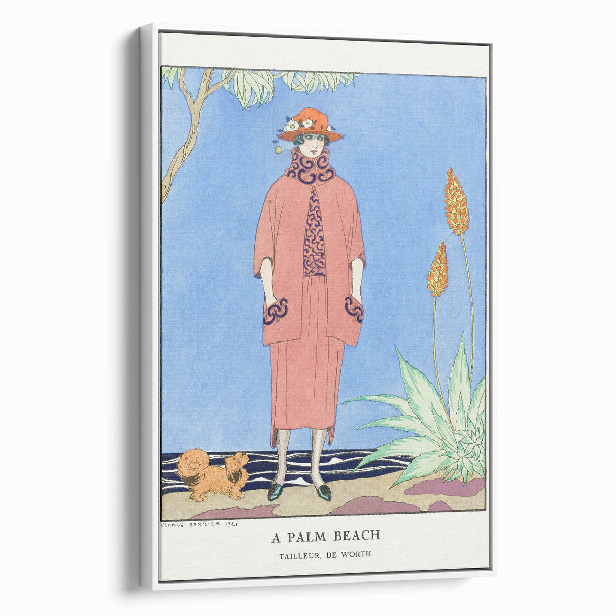 Art Deco Palm Beach Scene – Elegant 1920s Fashion Wall Art Print