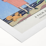 Art Deco Palm Beach Scene – Elegant 1920s Fashion Wall Art Print