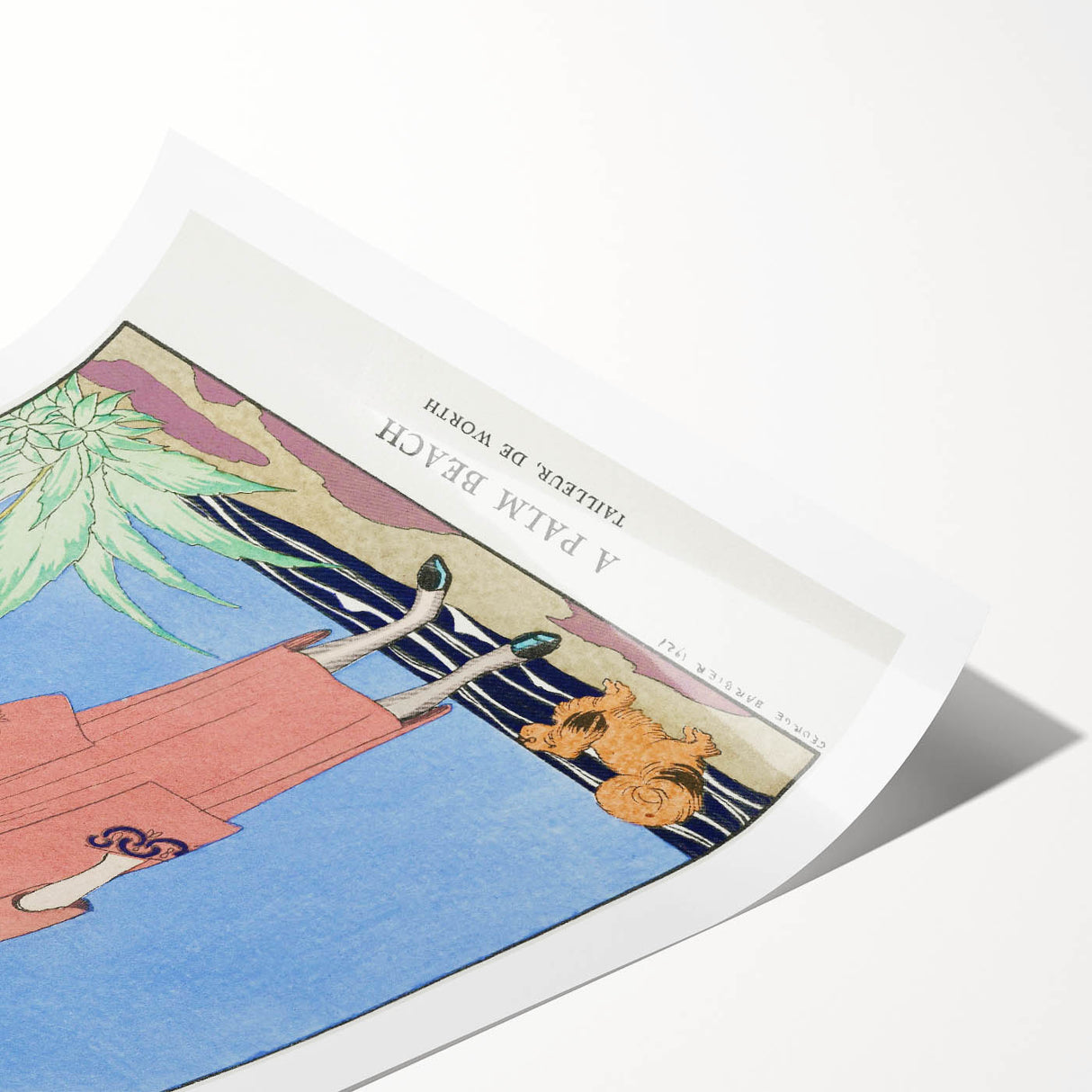 Art Deco Palm Beach Scene – Elegant 1920s Fashion Wall Art Print
