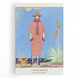 Art Deco Palm Beach Scene – Elegant 1920s Fashion Wall Art Print