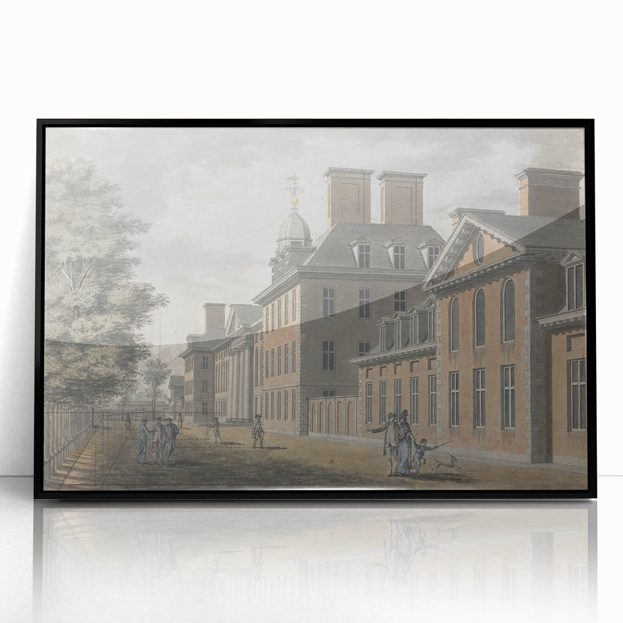Neoclassical Art Print - North Front of Chelsea Hospital - Historic Reproduction