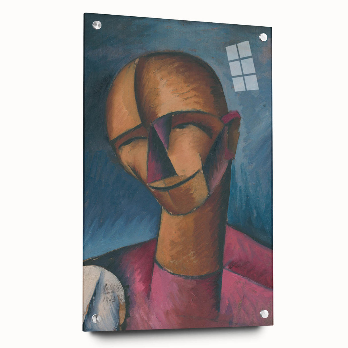Expressive Cubist Portrait - Picasso-Inspired Geometric Wall Art Print