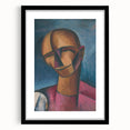 Expressive Cubist Portrait - Picasso-Inspired Geometric Wall Art Print