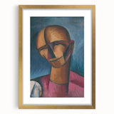 Expressive Cubist Portrait - Picasso-Inspired Geometric Wall Art Print