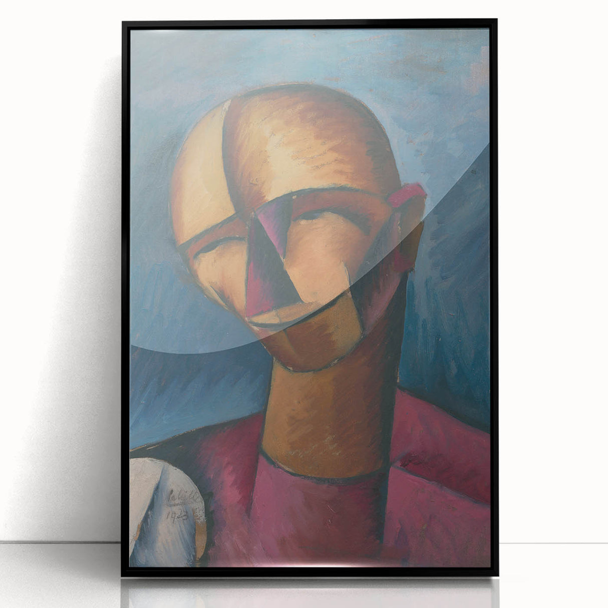 Expressive Cubist Portrait - Picasso-Inspired Geometric Wall Art Print