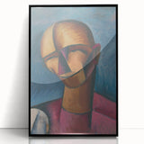 Expressive Cubist Portrait - Picasso-Inspired Geometric Wall Art Print