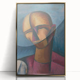 Expressive Cubist Portrait - Picasso-Inspired Geometric Wall Art Print