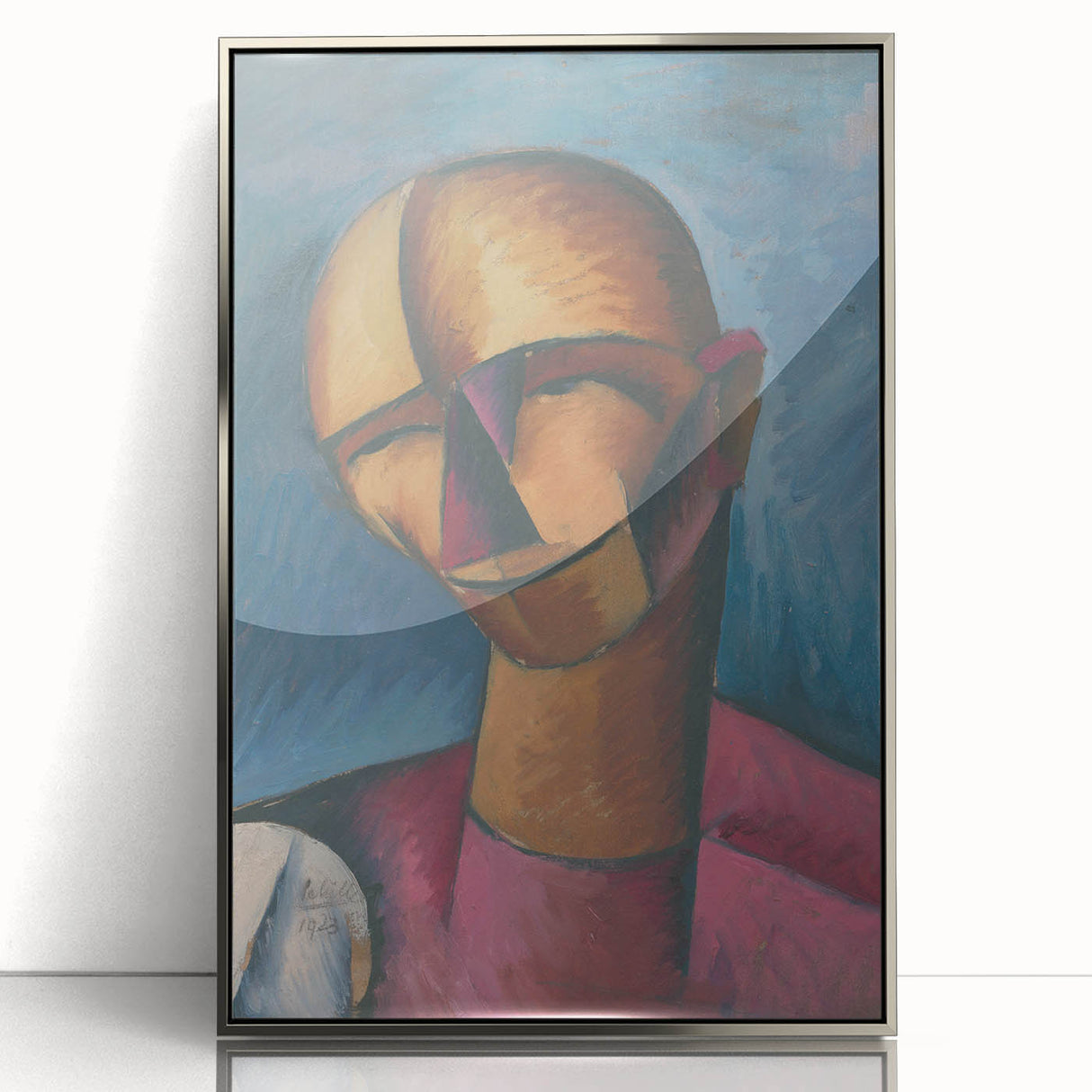 Expressive Cubist Portrait - Picasso-Inspired Geometric Wall Art Print