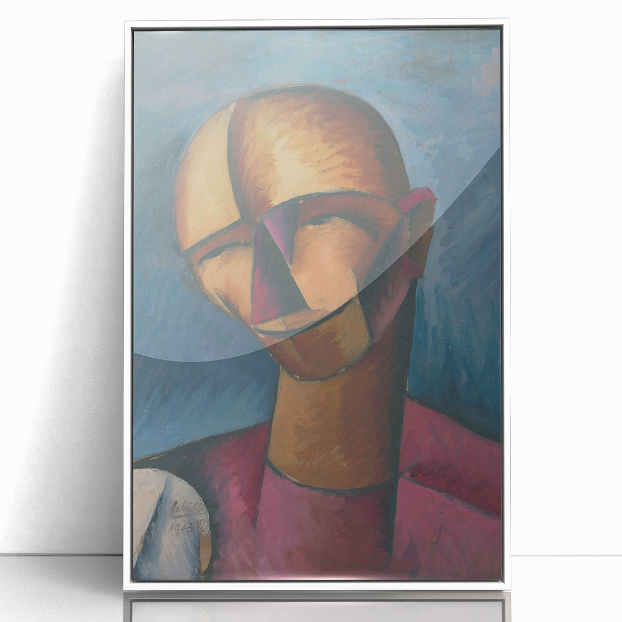 Expressive Cubist Portrait - Picasso-Inspired Geometric Wall Art Print