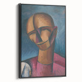 Expressive Cubist Portrait - Picasso-Inspired Geometric Wall Art Print