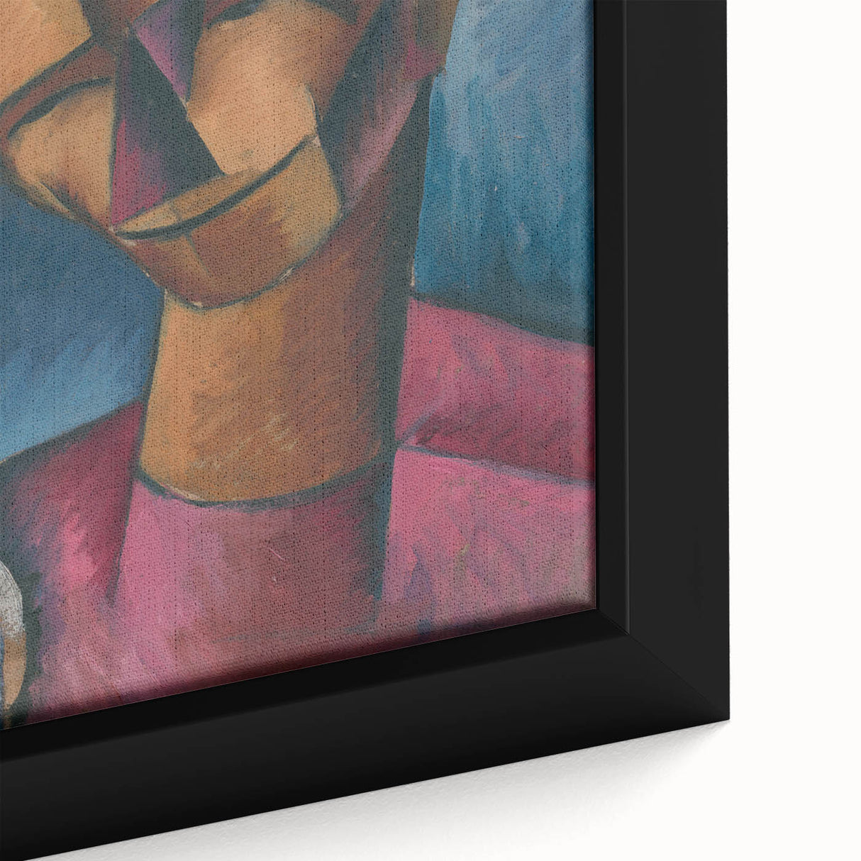 Expressive Cubist Portrait - Picasso-Inspired Geometric Wall Art Print