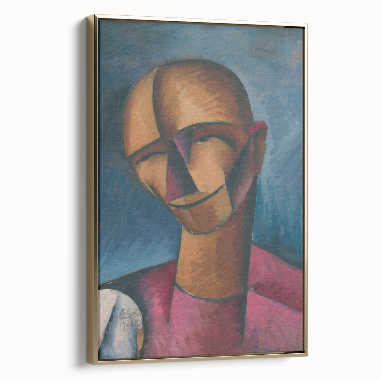 Expressive Cubist Portrait - Picasso-Inspired Geometric Wall Art Print