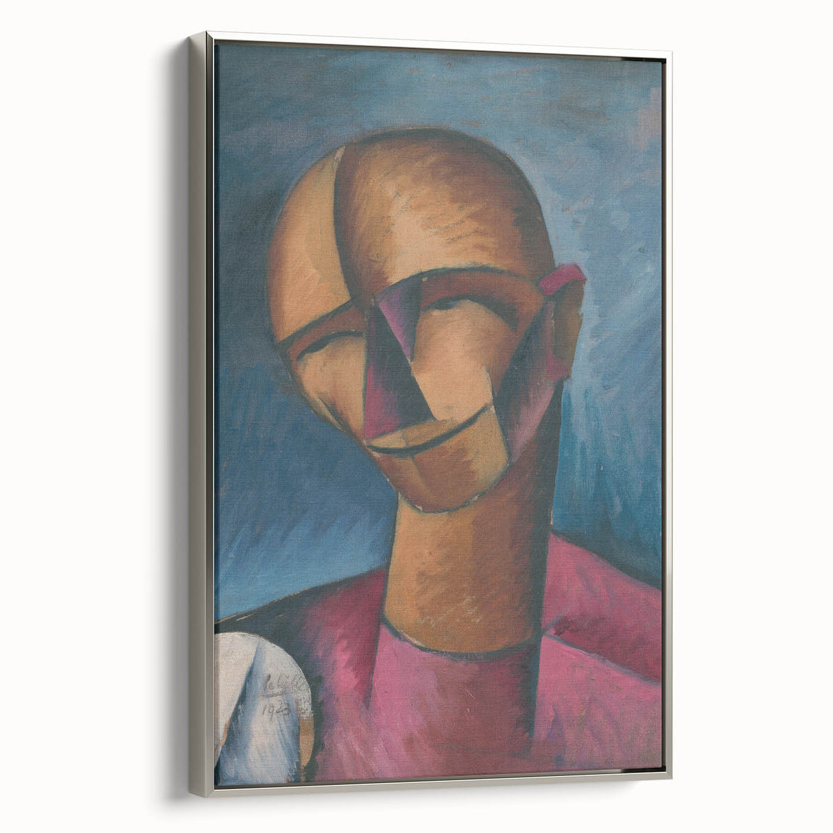 Expressive Cubist Portrait - Picasso-Inspired Geometric Wall Art Print