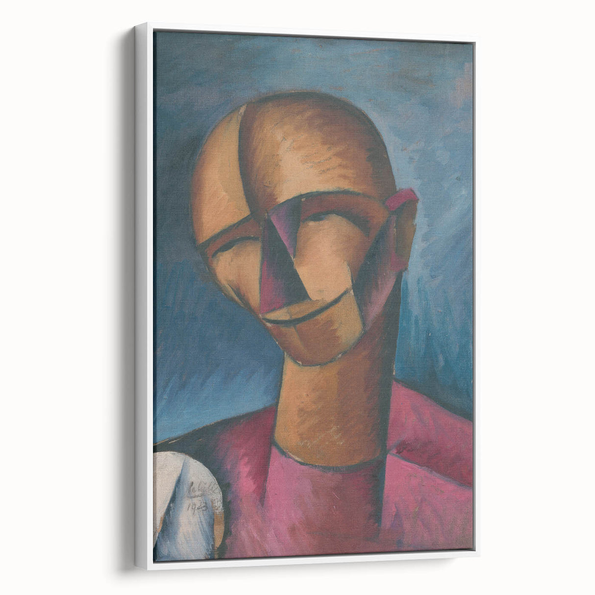 Expressive Cubist Portrait - Picasso-Inspired Geometric Wall Art Print