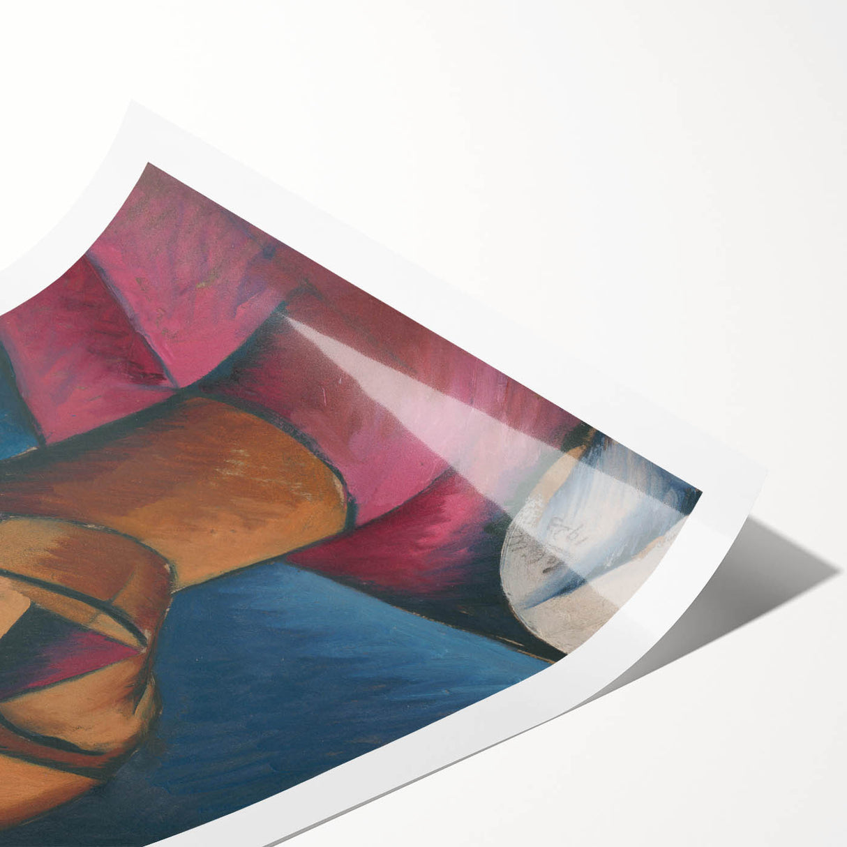 Expressive Cubist Portrait - Picasso-Inspired Geometric Wall Art Print