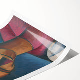 Expressive Cubist Portrait - Picasso-Inspired Geometric Wall Art Print