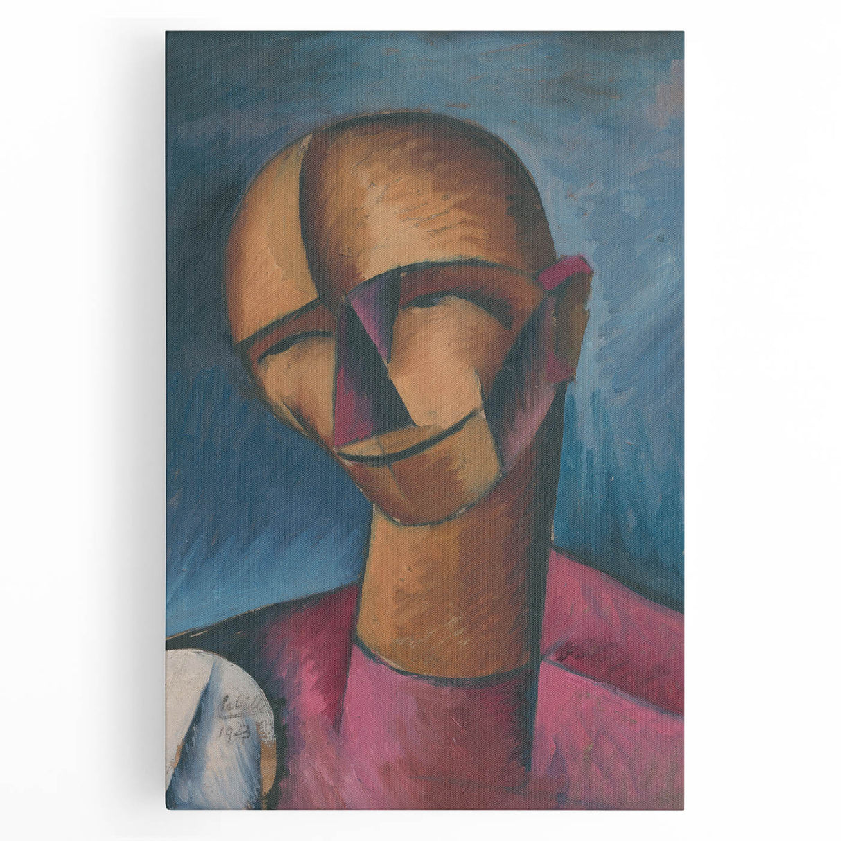 Expressive Cubist Portrait - Picasso-Inspired Geometric Wall Art Print