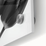 Close-up of a vibrant floral and botanical acrylic glass art piece showcasing intricate details in bright colors, perfect for home decor and wall accents.